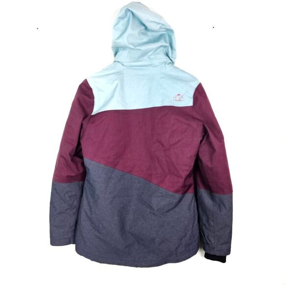 KILLTEC Torey Insulated Purple Blue Gray Waterproof Ski Snow Hooded Jacket 14 Jr - Picture 9 of 12